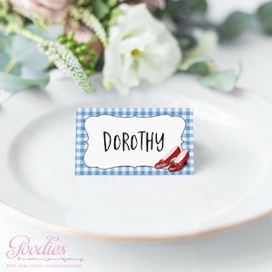 Wizard of Oz Tent Cards - Food Labels - Place Cards - Instant Download, Birthday, Party, Baby Shower, Shower, Ruby Slippers, Template, Print