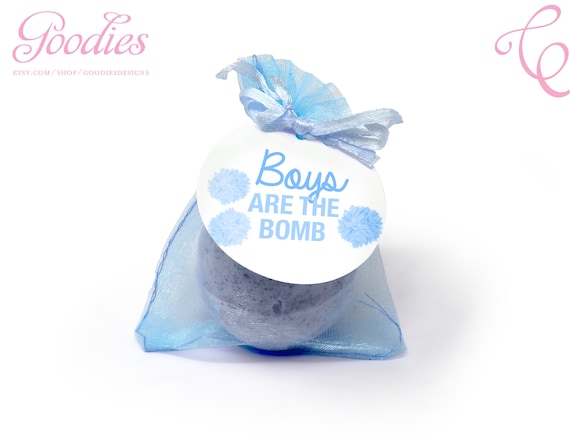 Boys are the Bomb Tags - Instant Download, Favor Tags, Baby Boy, Baby Shower, Sprinkle, Thank You, Party Favors, Gender Reveal, Bath Bomb