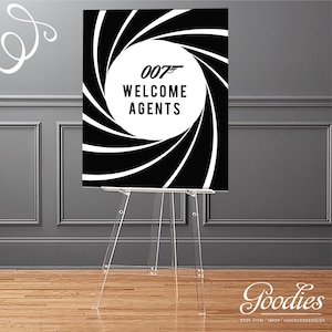 Special Agents Welcome Poster - American Sizes - Instant Download, PDF, JPEG, Printable, Spy, 007, Birthday Party, 70th Birthday