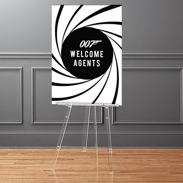 A3 Special Agents Welcome Poster - Instant Download, PDF, JPEG, Printable, Birthday Party, Sign, Standard International Paper Sizes