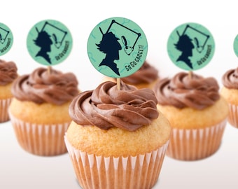 Inspector Gadget Tags o Cupcake Toppers - Descarga instantánea, Cumpleaños, Gracias, Etiquetas, Favor, Cupcake Toppers