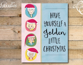 Tarjeta de Navidad de Golden Girls - DESCARGA INSTANTE - Navidad Dorada, Amigo, Amigo y Confidente, Sofía, Blanche, Dorothy, Rose, Golden Girls