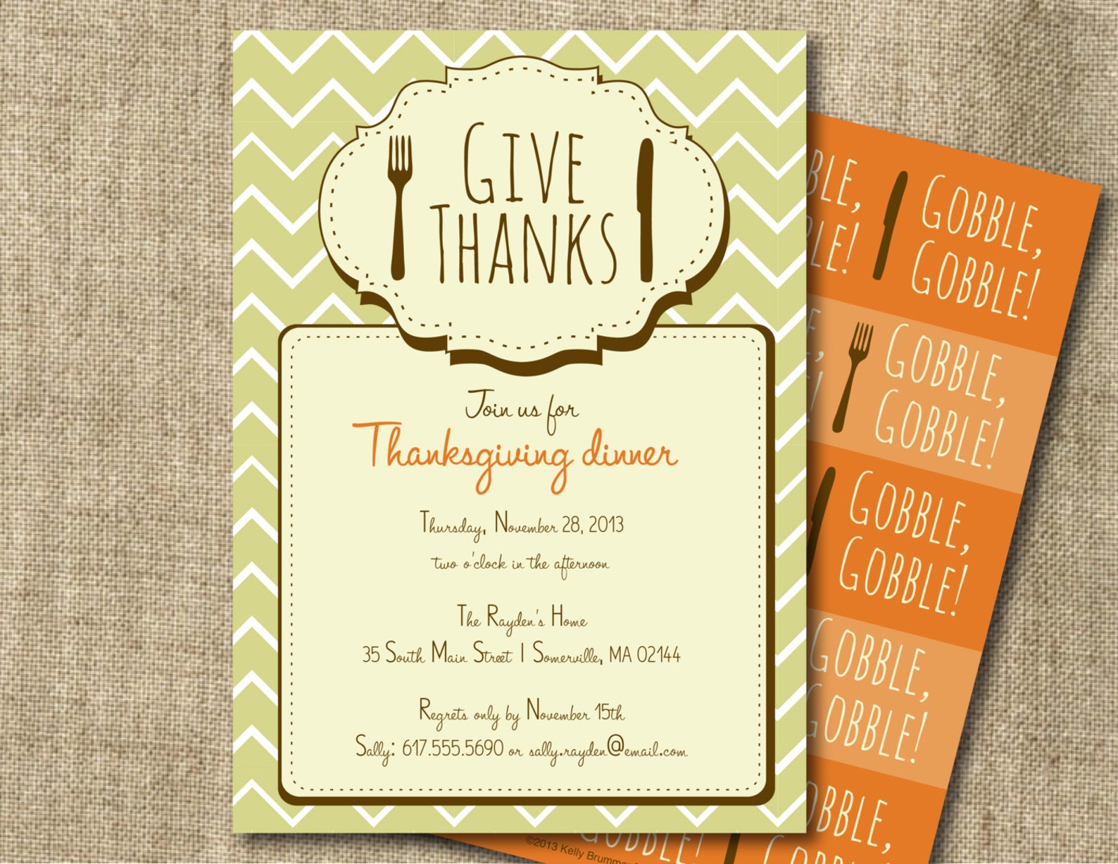 Thanksgiving Invitation Etsy