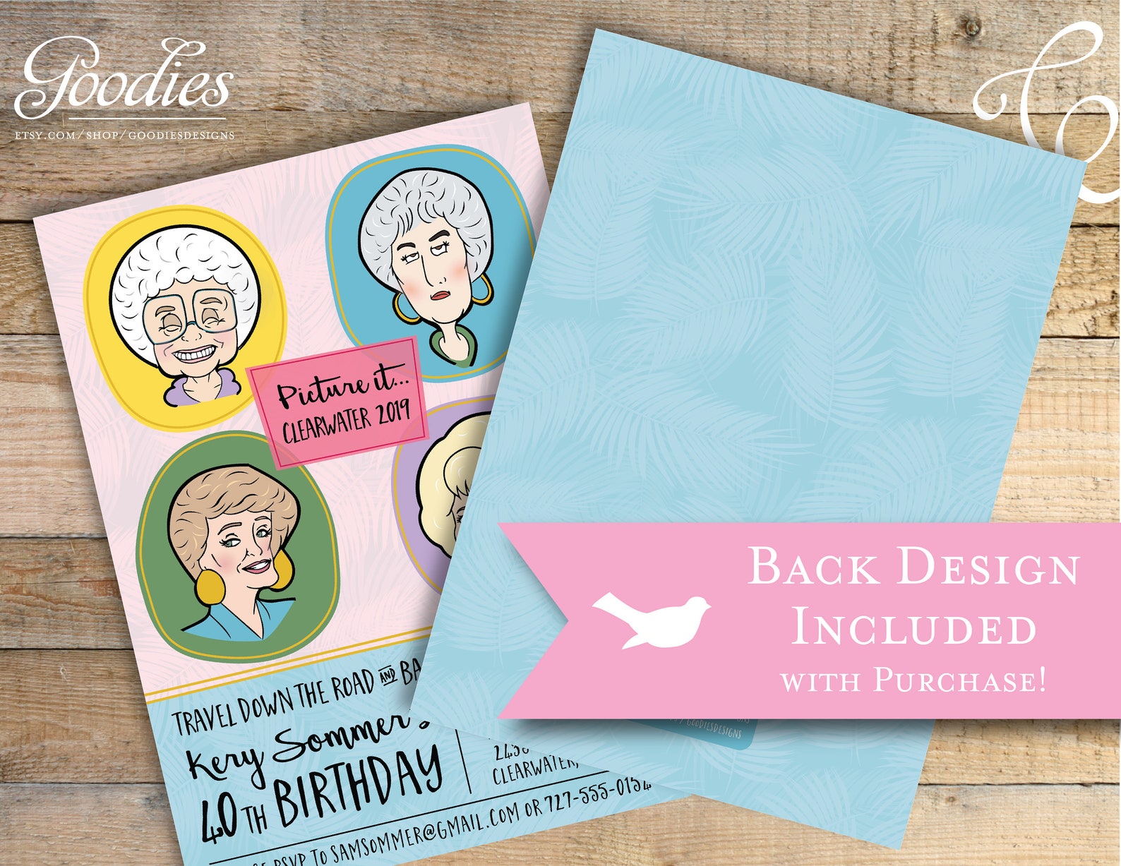 Golden Girls Party Invitation Birthday Party Invitation Etsy