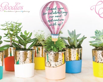 Etiquetas de Favor - Descarga Instantánea, Globo Aerostático, Baby Shower, Primer Cumpleaños, Gracias, Etiquetas, Favor, Cupcake Toppers, Aventura