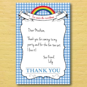 Wizard of Oz Flat Thank You Card - Printable 4&quot;x6&quot;