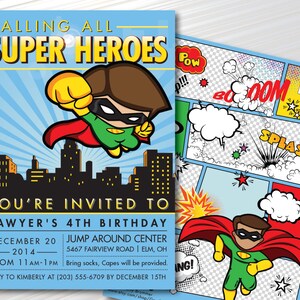 Superhero Party Invitation