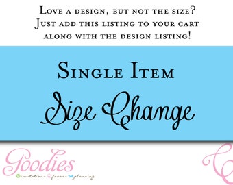 Size Change of Single Item