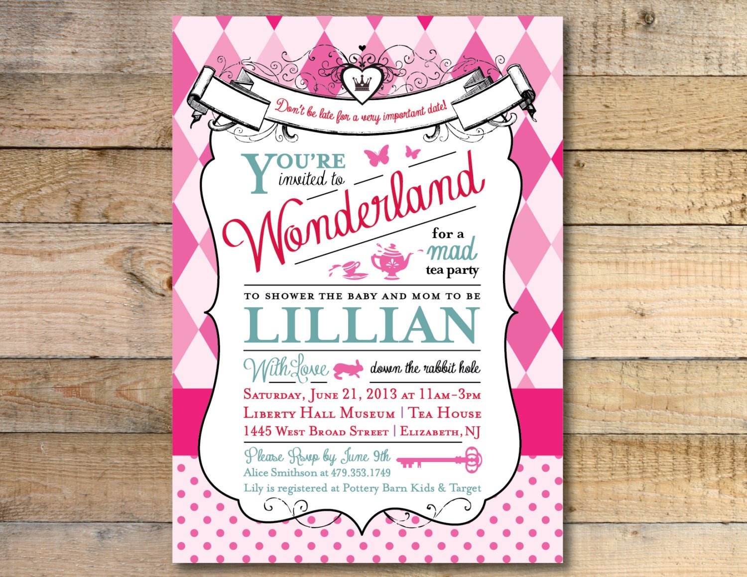 Alice in Wonderland Birthday Baby Shower Theme