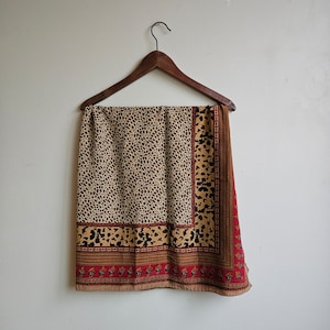 Oversized Leopard Print and Paisley Scarf