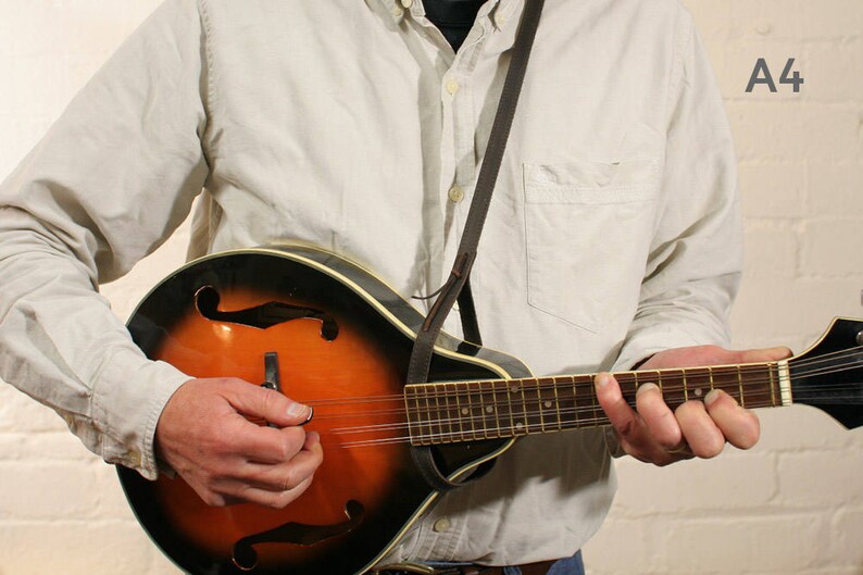 Custom Made Leather Mandolin Strap Made for Any Type F Style Etsy UK