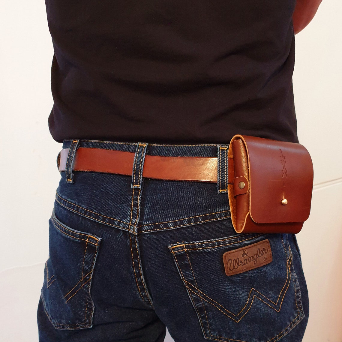 Leather Double Harmonica Belt Pouch leather blues harp case Etsy