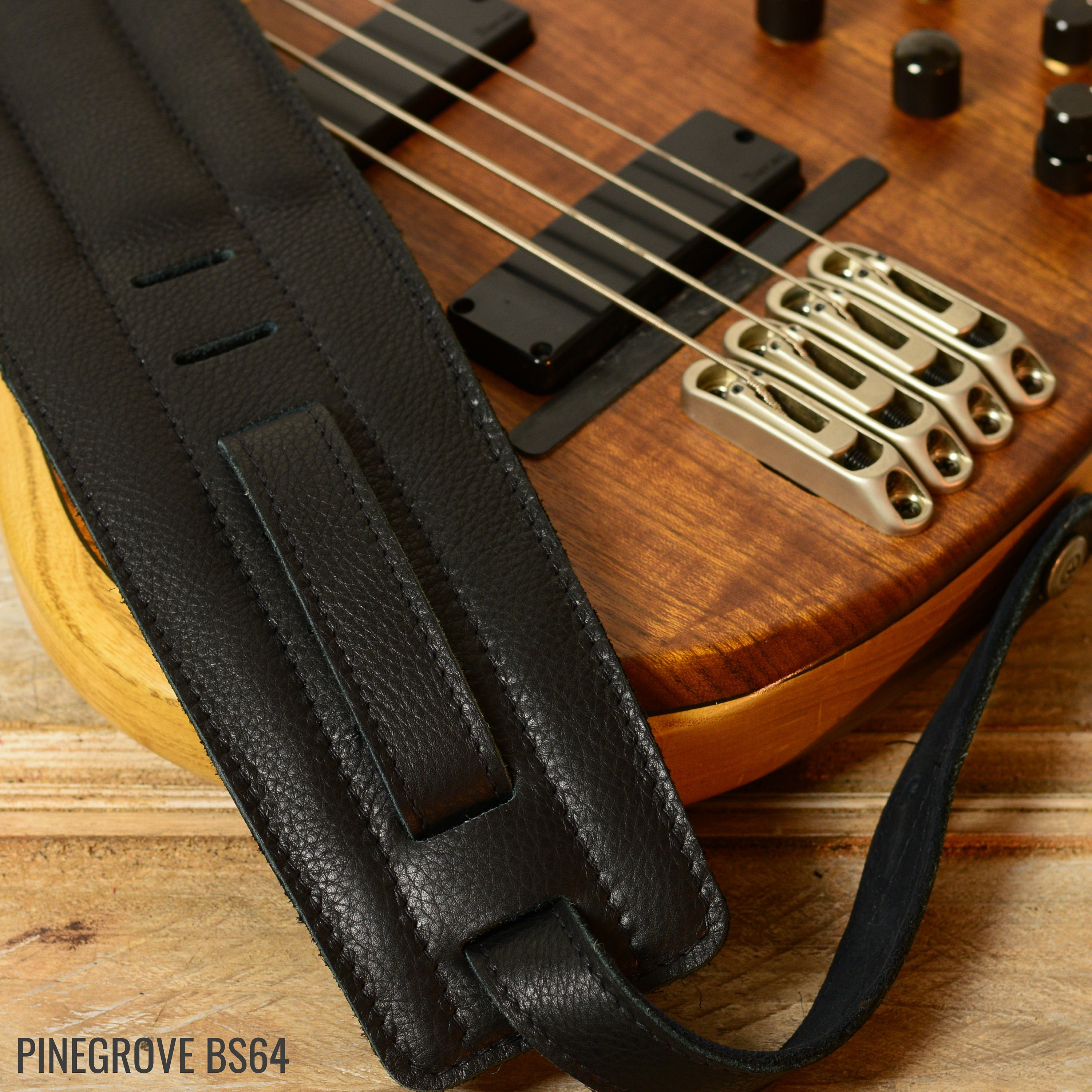 4 Inch Wide Black Guitar Strap or Bass Strap BS64 Double Etsy