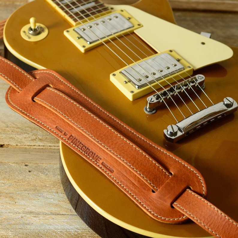 High Quality Leather Padded Guitar Strap GS25 Vintage Style Etsy