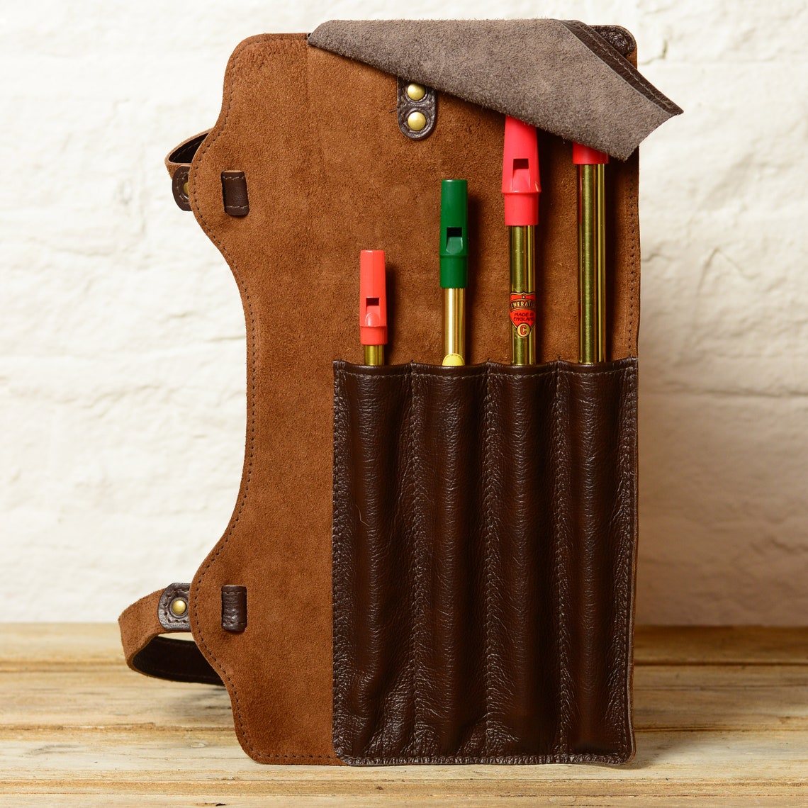 Leather penny whistle case leather tin whistles sleeve with Etsy