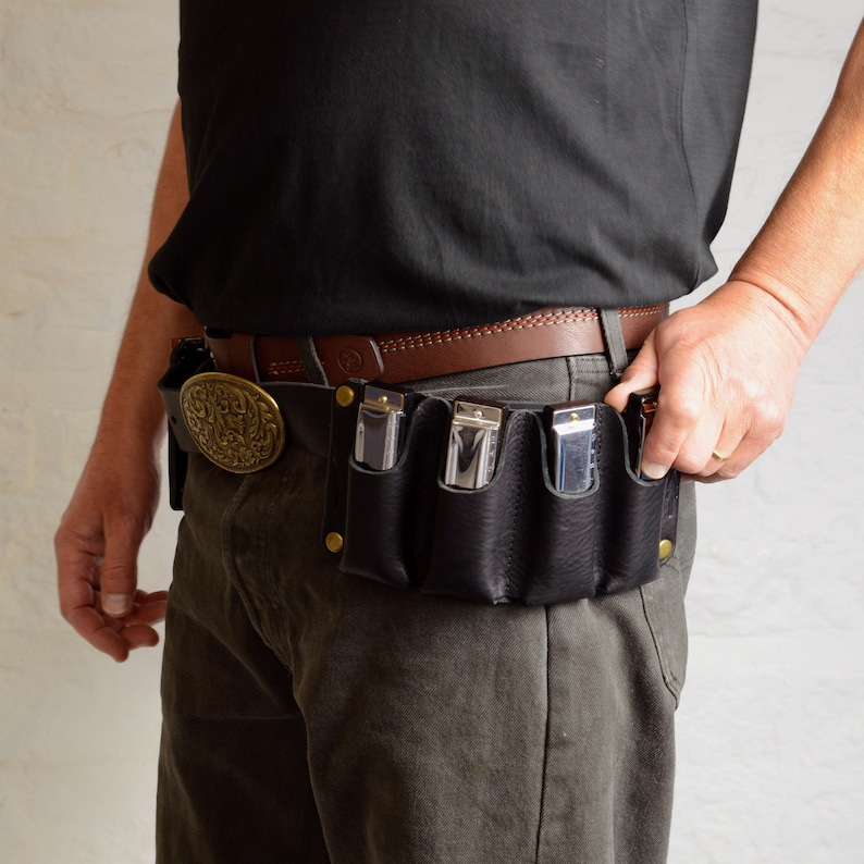 Leather Harmonica Holster Harmonica Belt Pouch Blues Harp Etsy Israel
