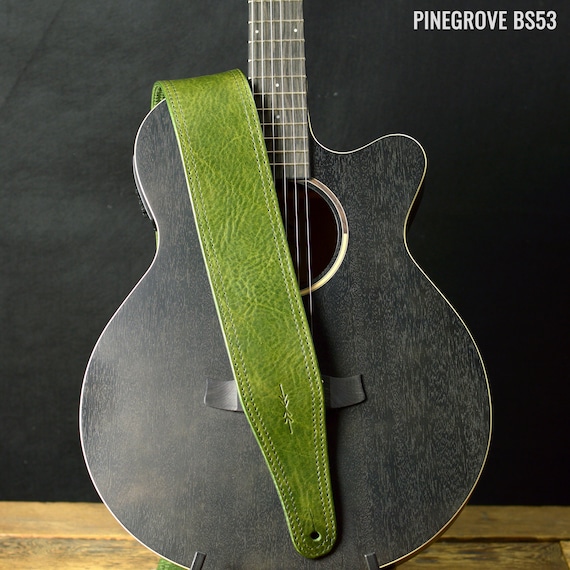 Wide Leather Guitar Strap, BS53 Forest Green, 3 Inch Wide 76mm, Real  Full-grain Vegetable-tanned Leather, Hand-built in UK by Pinegrove -   New Zealand