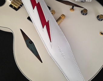 GS90 Blitz Leder Gitarrengurt, Lederriemen fur gitarre