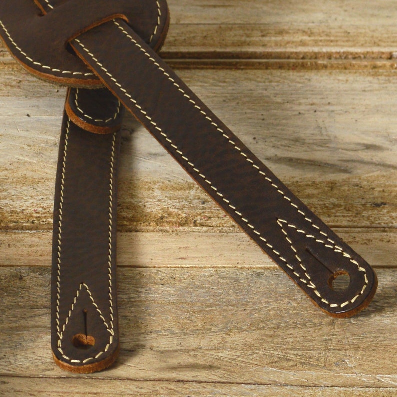 High Quality Leather Padded Guitar Strap GS25 Vintage Style Etsy