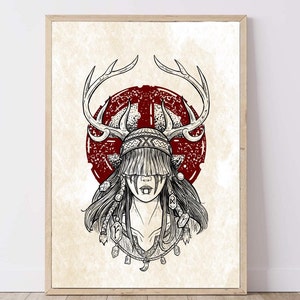 Heilung large poster  art print folk Viking Wall Art, Norse Mythology