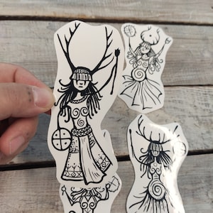 Heilung Vinyl Aufkleber Set Kunst Fantasy nordisch Geschenk für ihn Handy Aufkleber Laptop Aufkleber Buch Aufkleber
