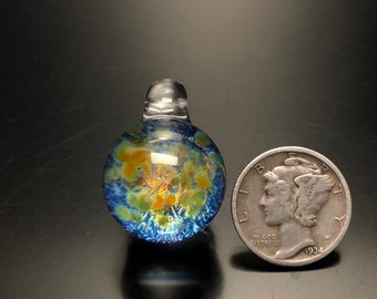 Galaxy pendant, Jewelry pendant finding, Design your own jewelry, Boro Glass  , Vortex Marble Necklace ,Art Glass , Art Glass Jewelry