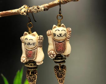 hello kitty earrings, Cat jewelry,  kitty jewelry