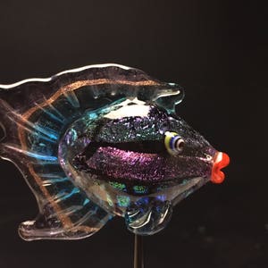Glass fish , glass fish sculpture, glass fish, lampwork fish, flamework fish,Wayne Robbins glass fish, beautiful fish, 7 image 2