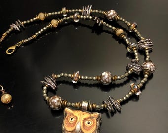 Owl Jewelry, Owl necklace, bird jewelry