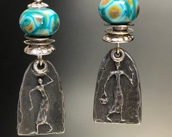 Ethnic style earrings, Bohemian style jewelry, WE-66, water Carrier women Of Africa! Judie Mountain designs
