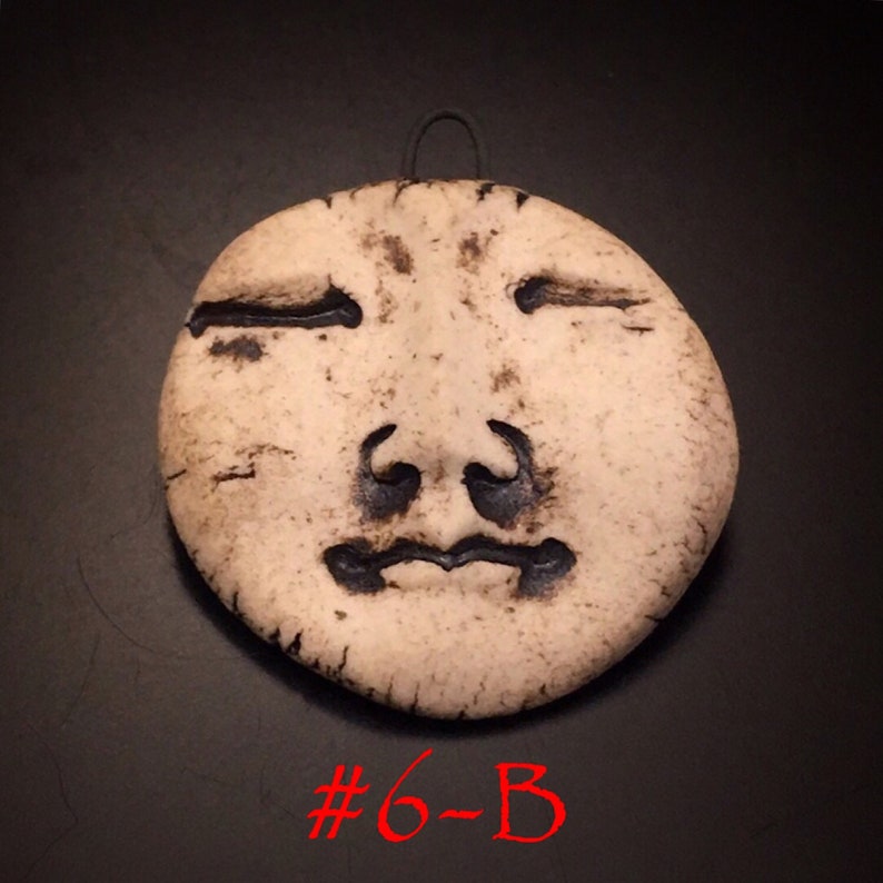 Porcelain Face Charms Ancient Look Jewelry Components Bone Etsy