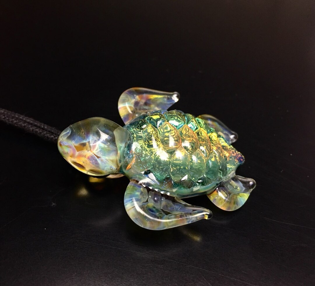 Sea Turtle Necklace6sea Turtle Art glass Sea Turtle - Etsy