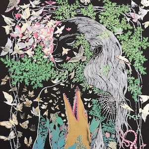 Fine Art Print, Silkscreen Wall Decor, Nature Art