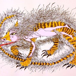 Tiger Silkscreen Print Wall Art