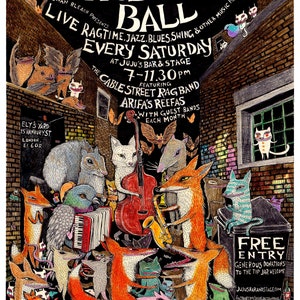 Jazz Animal Art Print Poster