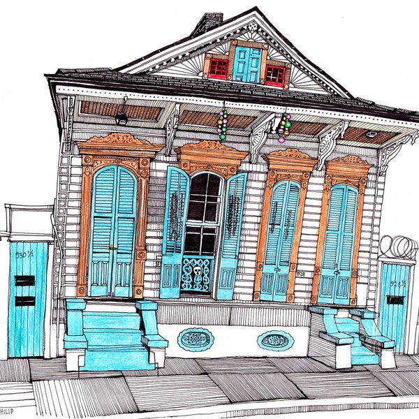 New Orleans Architectural Wall Art