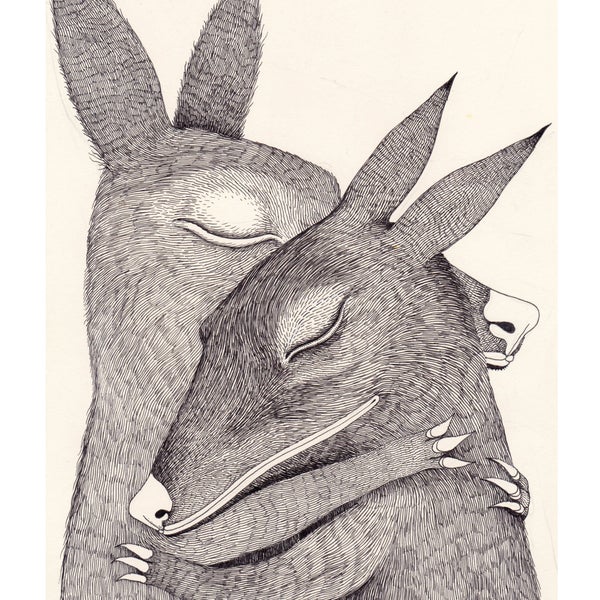 Giclee Stampa, Animali carini, Regalo di amicizia