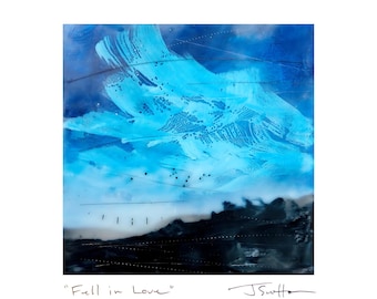 GICLÉE PRINT: "Fell in Love" 4x4" giclee print from original encaustic painting