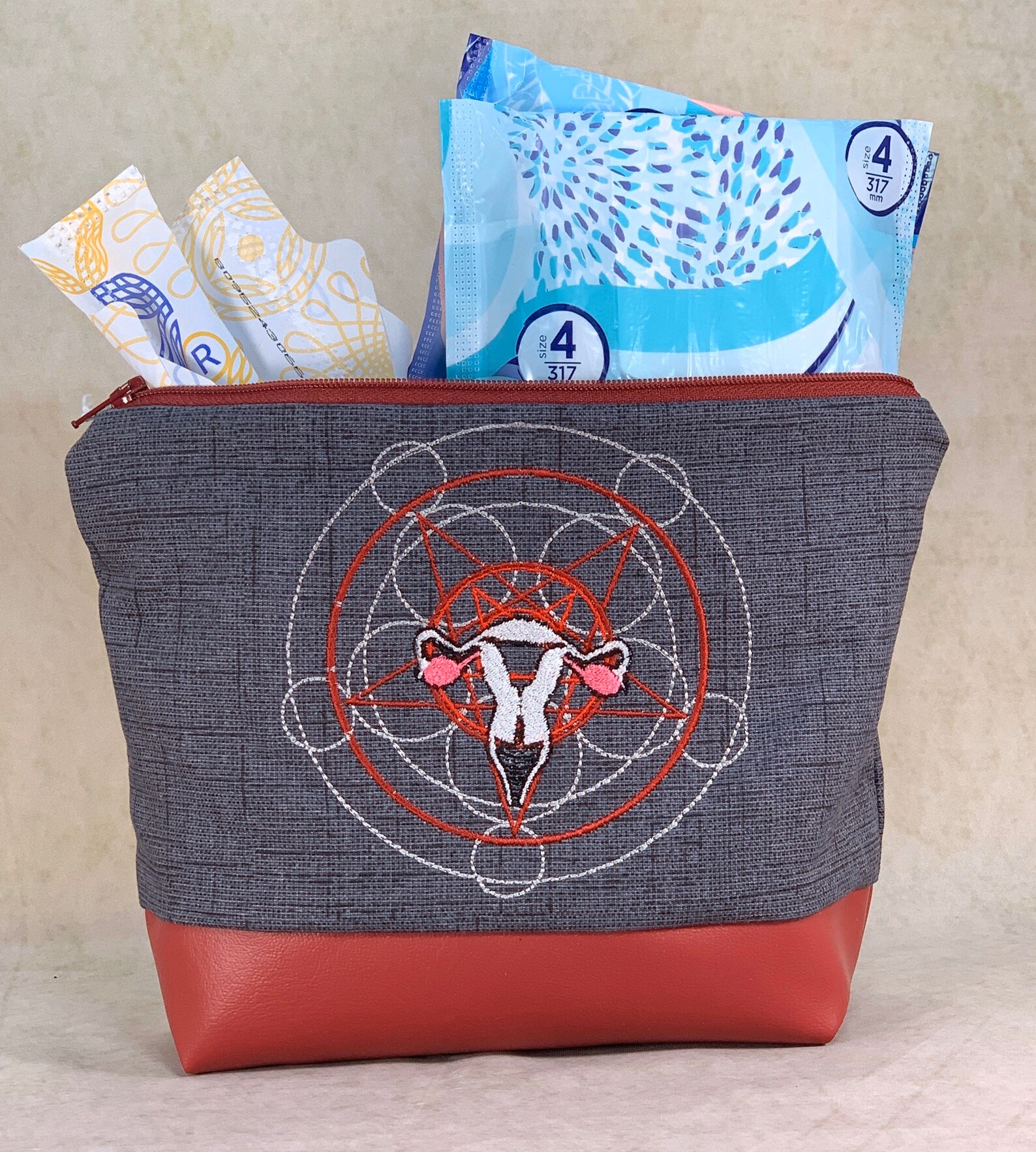 Large toiletry pouch period bag Etsy