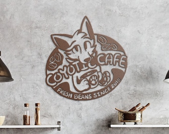 Coyotic Cafe Metal Sign