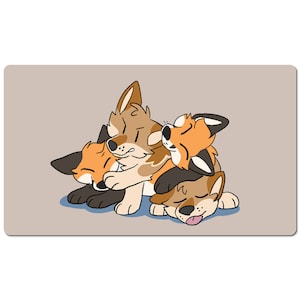 Alfombra de escritorio Fox y Yote Puppy