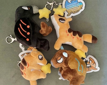 スターシフター エコぬいぐるみキーホルダー、動物4種