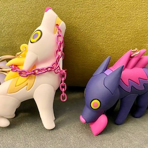 Metta and Dukka Eco PVC Wolf, Coyote Keychains