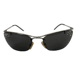 DIOR FLASH STR Y2k Rimless Rhinestones Sunglasses 2000 - Etsy display picture 2