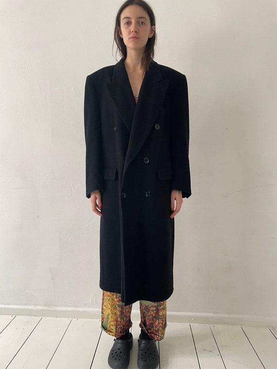 Black Coat Oversized Balenciaga Vibe 