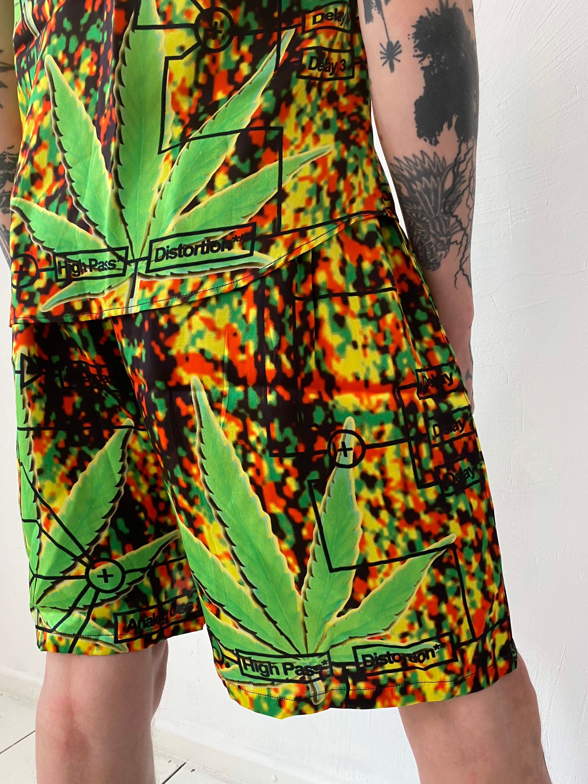 WEED Heavy Satin Silk One-off Shorts One Size - Etsy UK