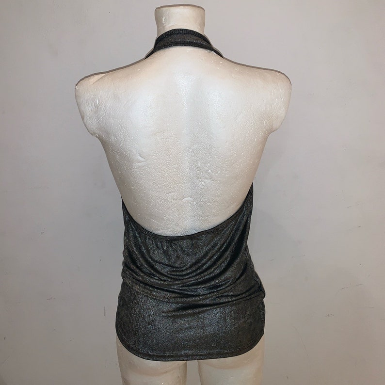 Glitter haltered top y2k M