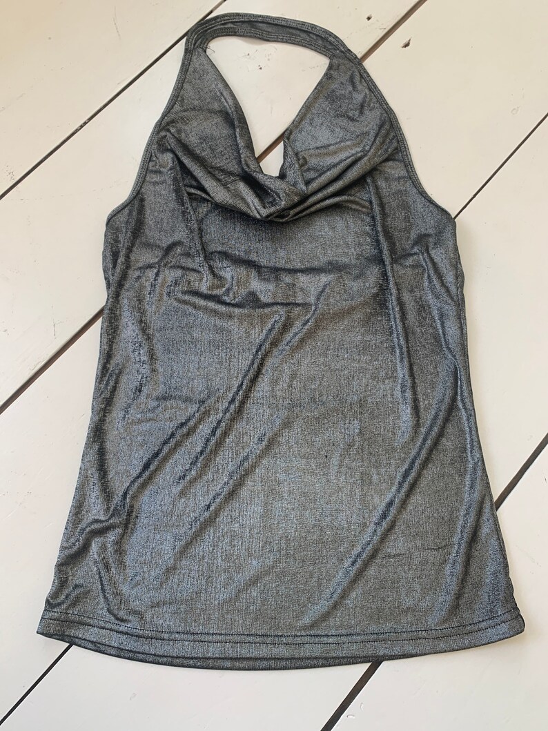 Glitter haltered top y2k M