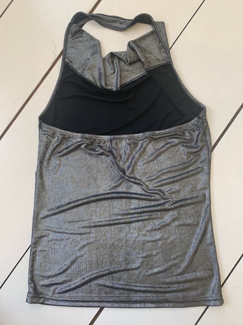 Glitter haltered top y2k M