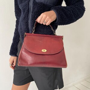 Verkauf AIGNER weinrot Schulter Handtasche 60er Jahre